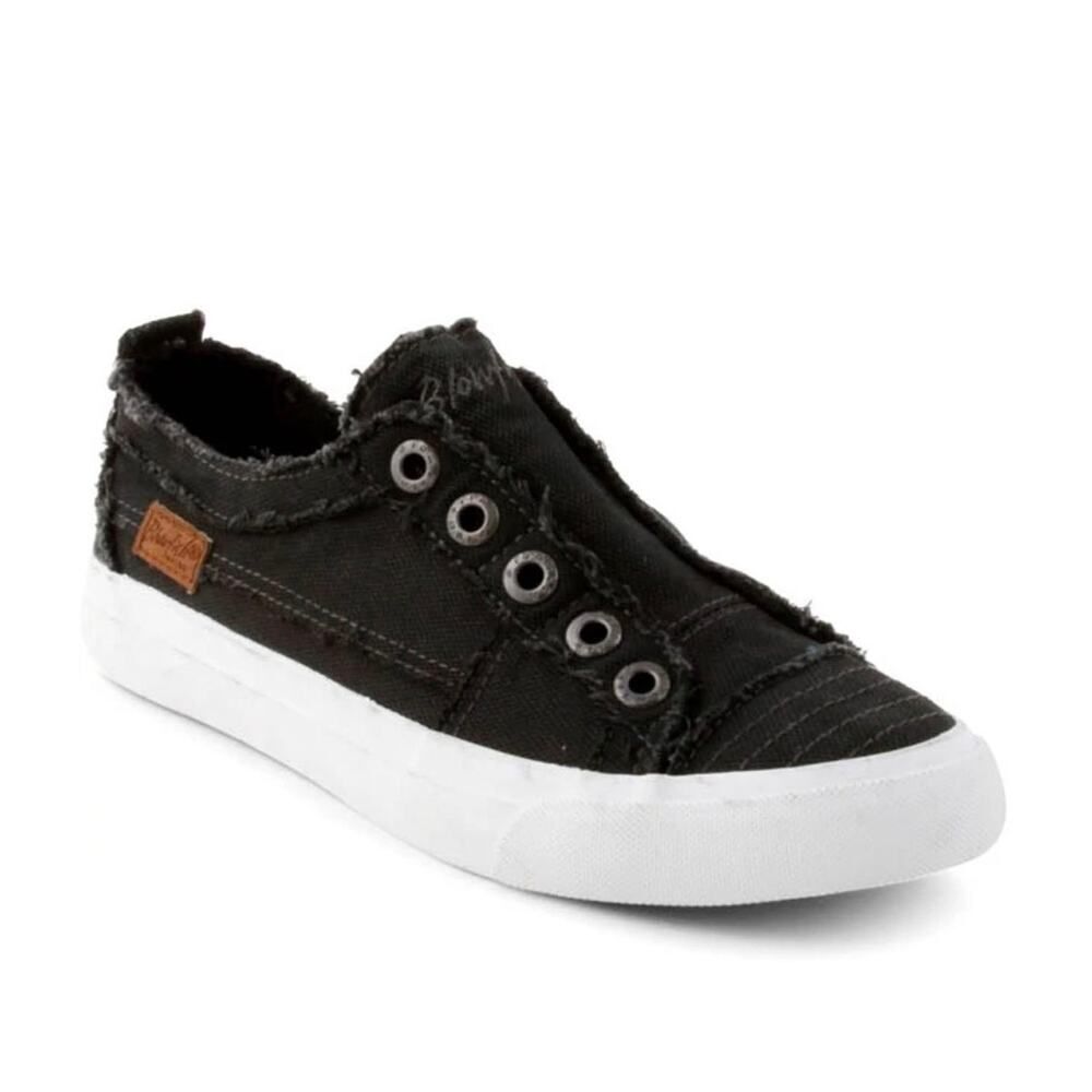 Blowfish Malibu Play black denim platform sneakers women sz 6-6.5